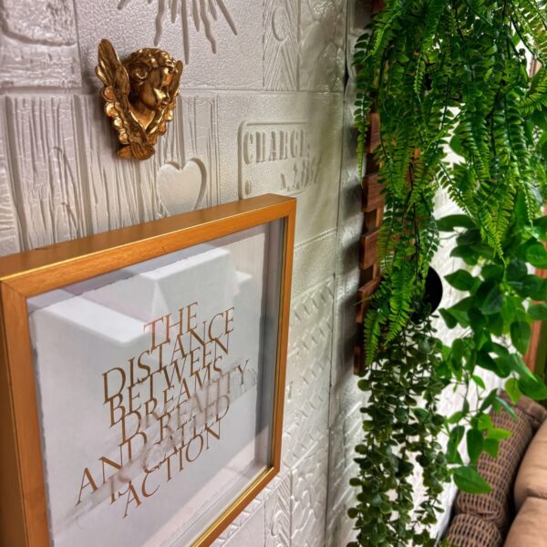Decorative wall and plants in escape room party room Vaughan for birthday and group events